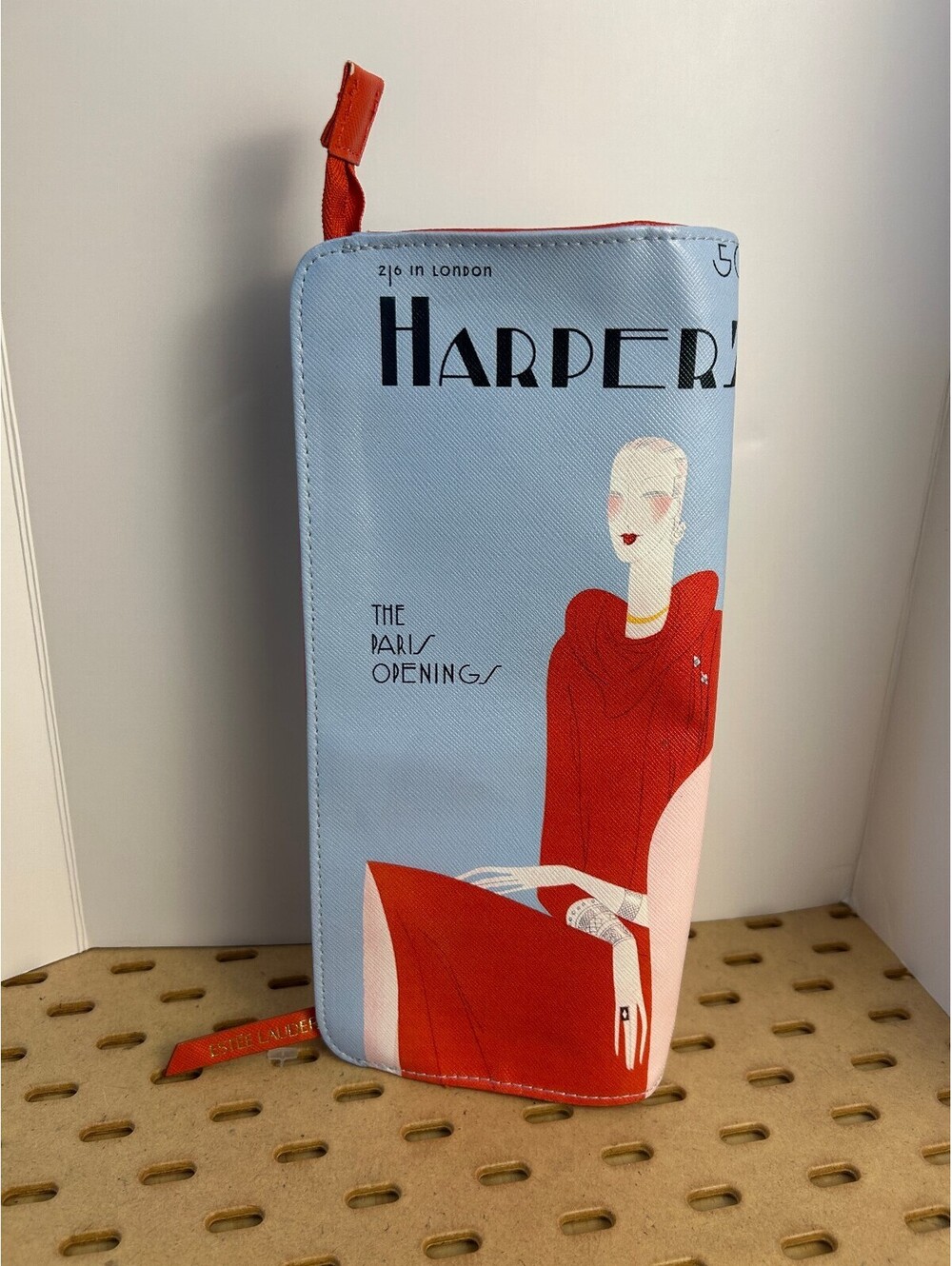 Estee Lauder Harper's Bazaar Makeup Bag Cosmetic Pouch Zipper Travel Case NWOT